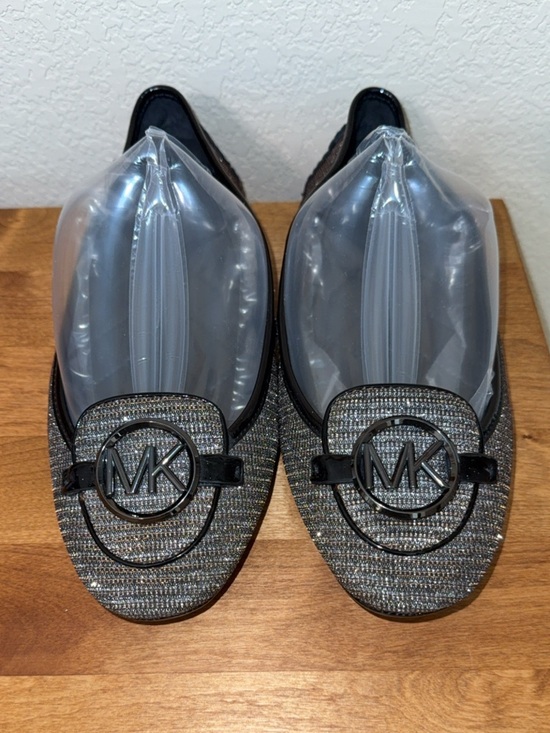 Michael Kors Shoes - Michael Kors Lillie Women's Moccasin Flats Black Glitter
Patent Leather SZ 9 NEW